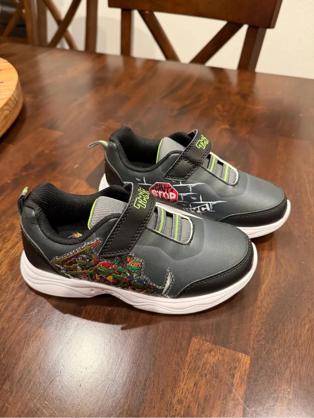 Boys Ninja Turtles Graphic Black Sneakers
